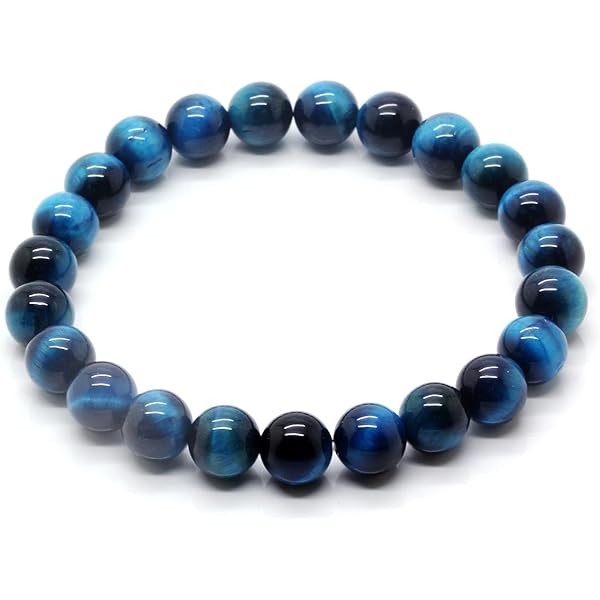 Amazon | [石輝] ライトブルータイガーアイ 10mm ブレスレット メンズ